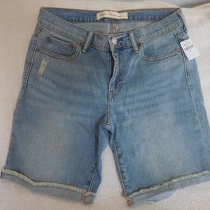 GAP denim raw hem bermuda shorts